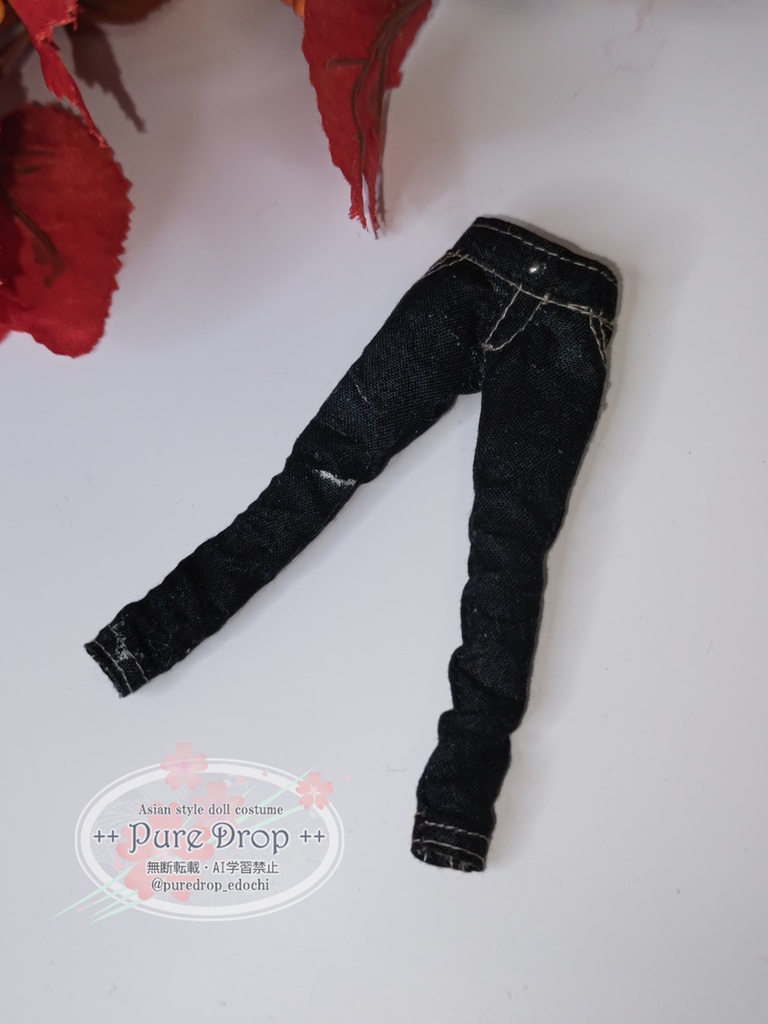1/12 1/10 スリムジーンズ・ブラック(創彩少女庭園L・Mボディ確認)