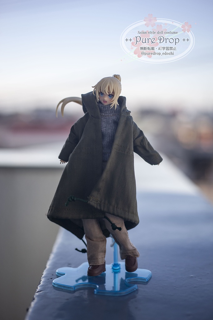 1/10 1/12 モッズコートカーキ (創彩少女庭園ドレスアップボディL確認)