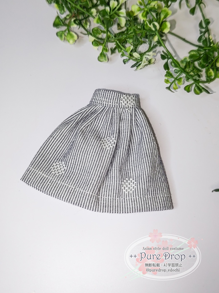 1/12 1/10 ギャザースカート ストライプ(創彩少女庭園Sボディ確認