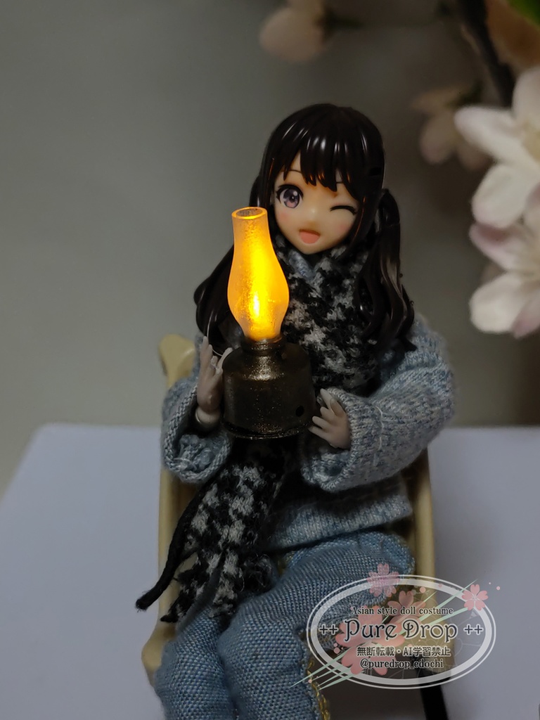 1/10・1/12サイズ ガスランタン グリーン・ゴールド・無垢