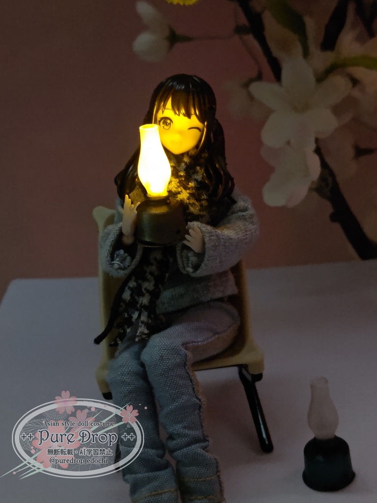 1/10・1/12サイズ ガスランタン グリーン・ゴールド・無垢