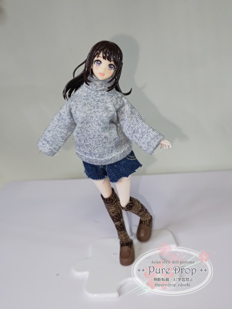 1/10 1/12 ホットパンツ濃ブルー (創彩少女庭園ドレスアップボディM・L 確認)