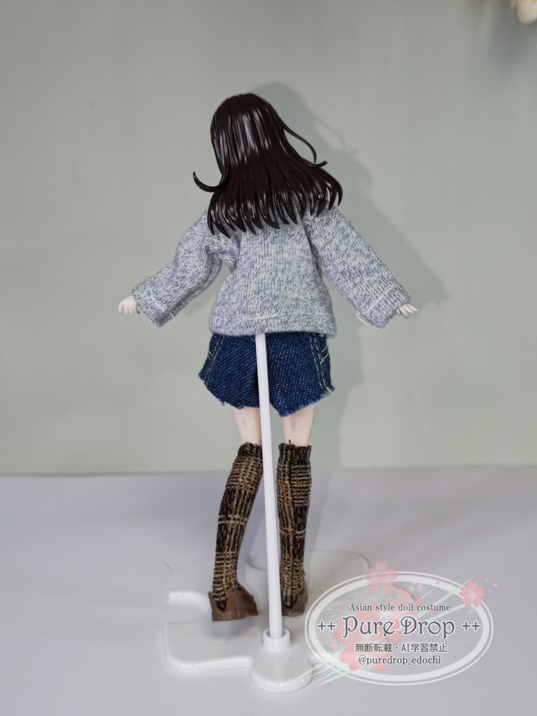 1/10 1/12 ホットパンツ濃ブルー (創彩少女庭園ドレスアップボディM・L 確認)