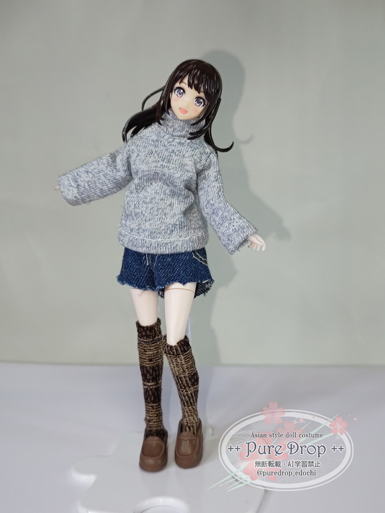 1/10 1/12 ホットパンツ濃ブルー (創彩少女庭園ドレスアップボディM・L 確認)