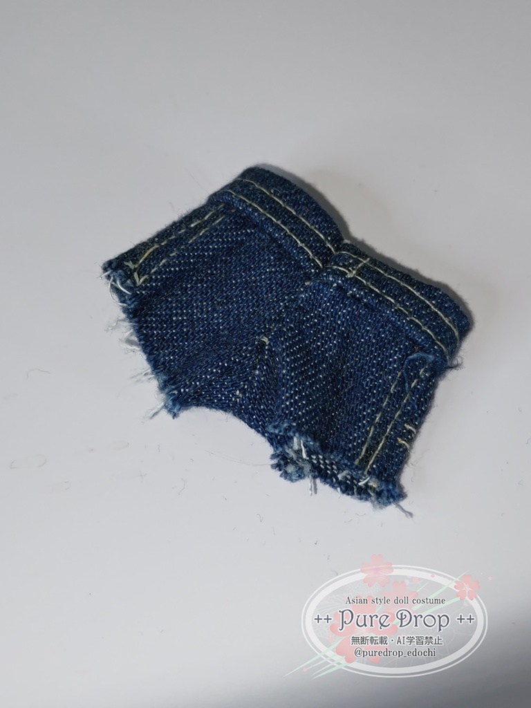 1/10 1/12 ホットパンツ濃ブルー (創彩少女庭園ドレスアップボディM・L 確認)
