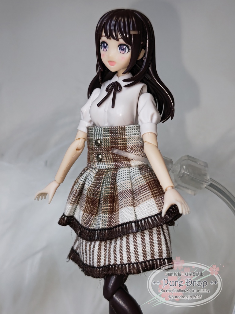 1/10 1/12サイズ ダブルフリルスカート(創彩少女制服ボディで着用確認)