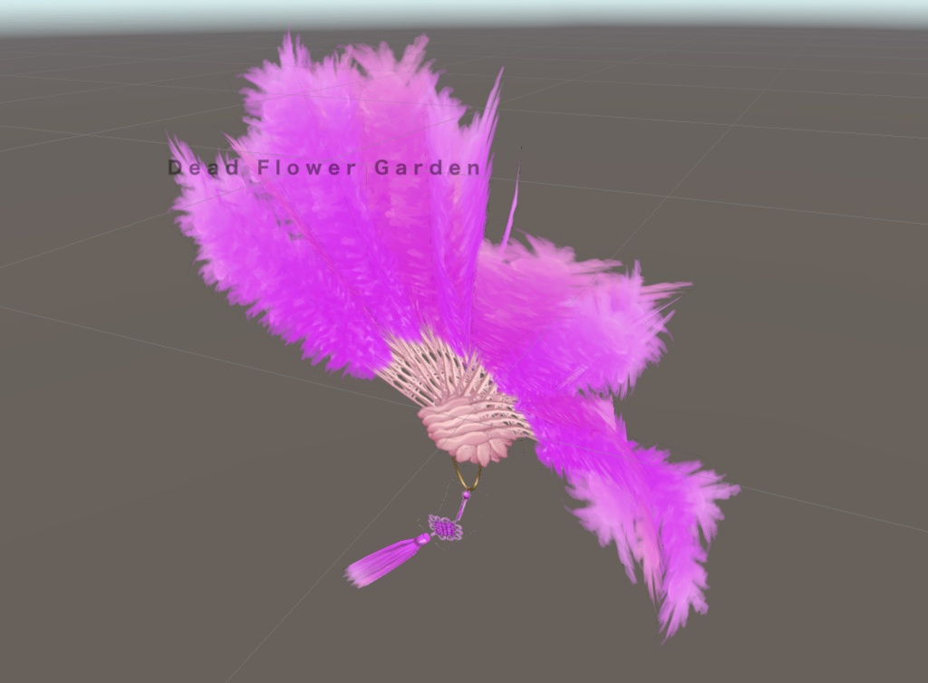 バブルな羽根扇子