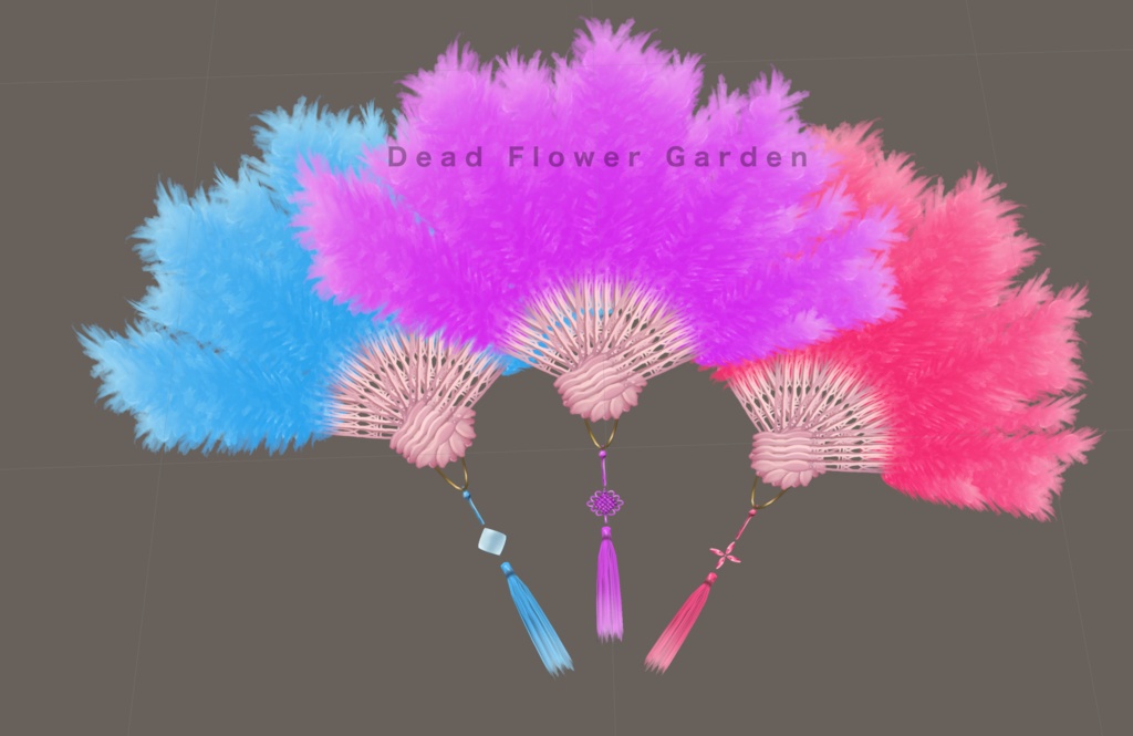 バブルな羽根扇子