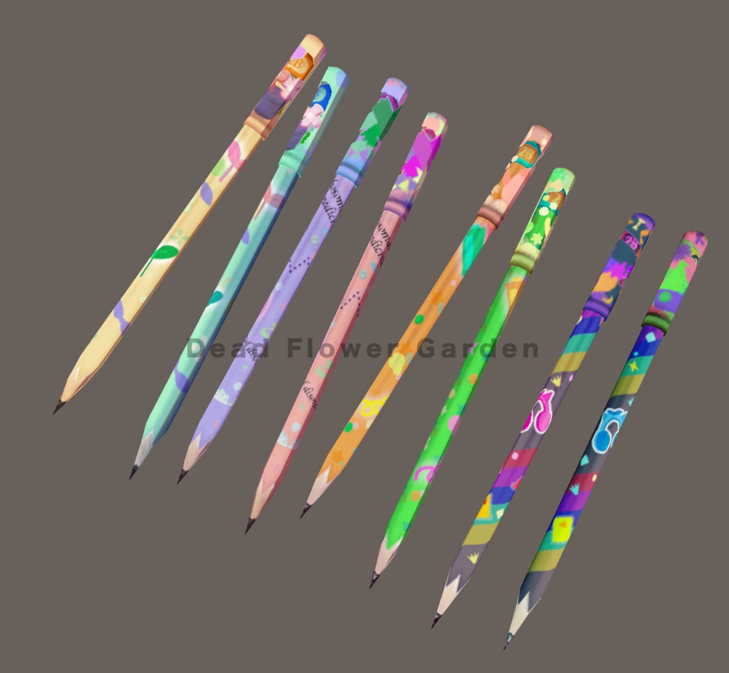 女児向けえんぴつ&キャップ