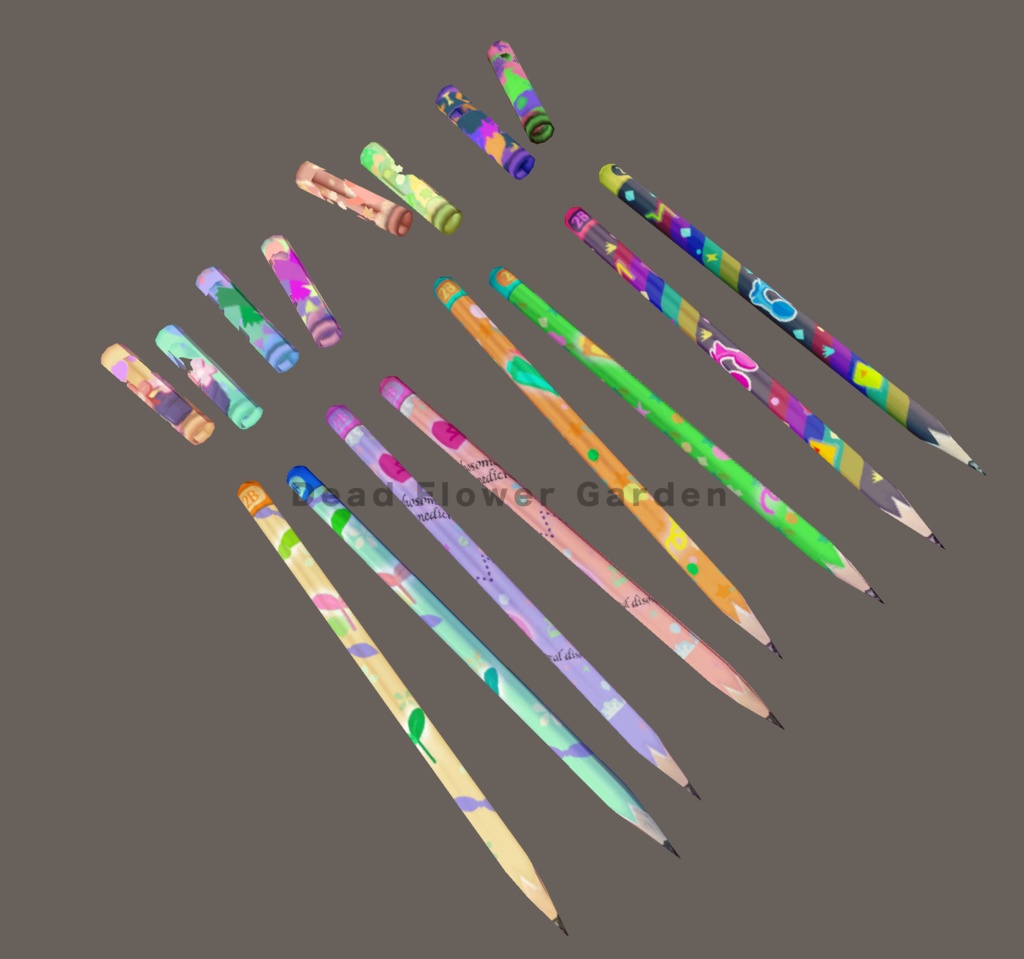 女児向けえんぴつ&キャップ