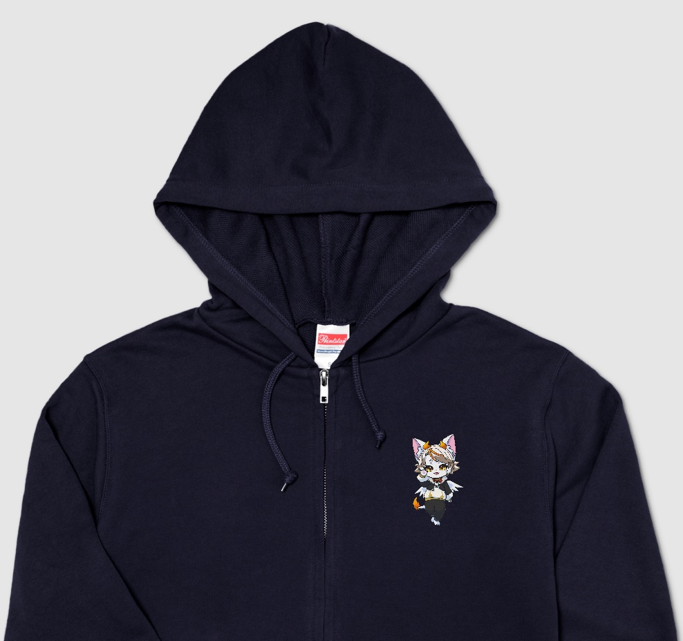 ワンポイント龍尾パーカー