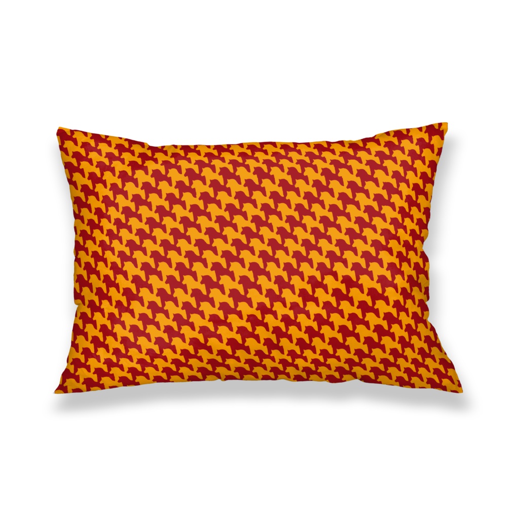 千馬格子枕カバー(鹿毛X栗毛)