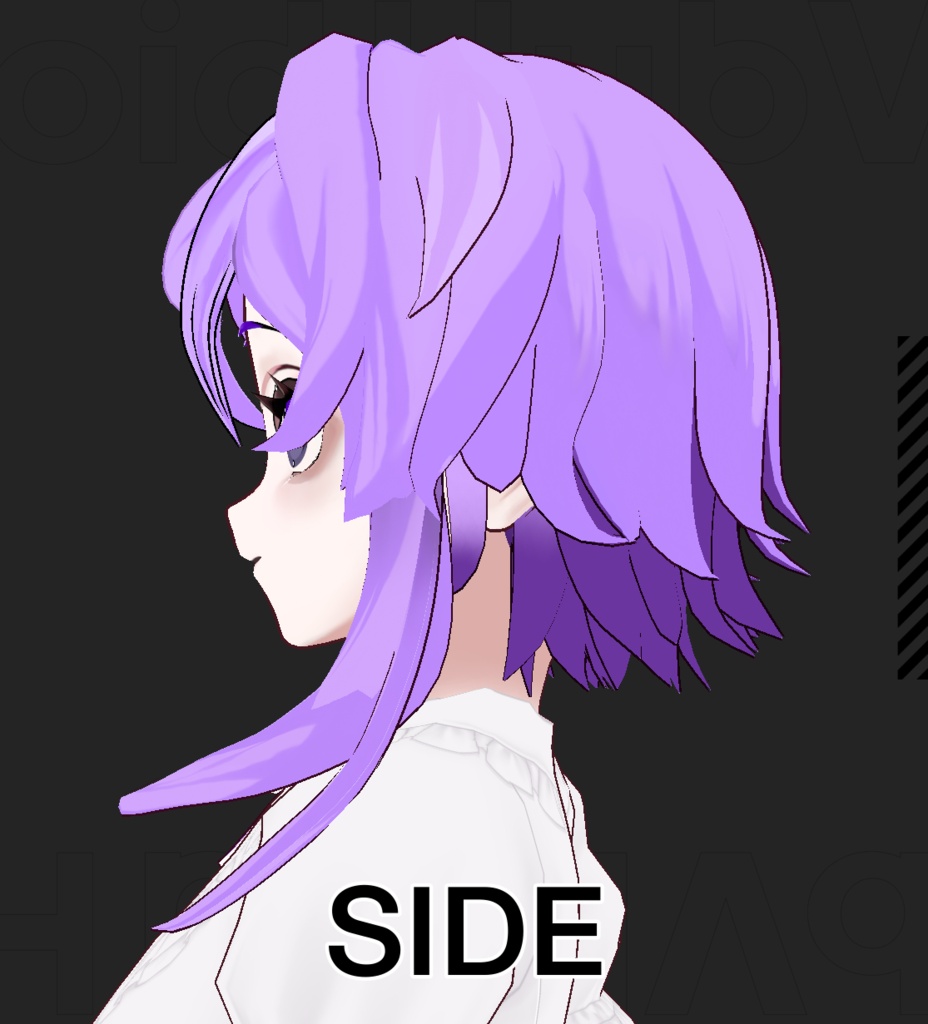【 VRoid 】 Jelly Hair (Purple)