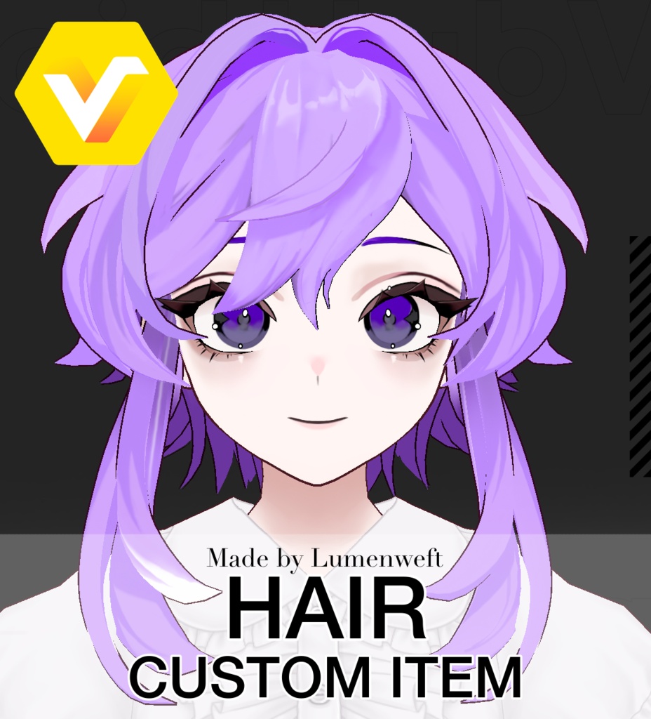 【 VRoid 】 Jelly Hair (Purple)