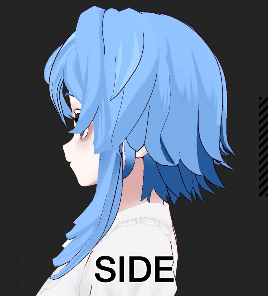 【 VRoid 】 Jelly Hair (Sky Blue)