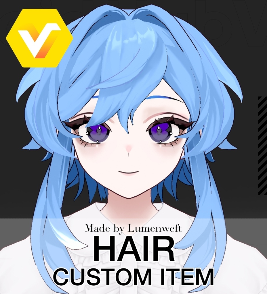  【 VRoid 】 Jelly Hair (Sky Blue)