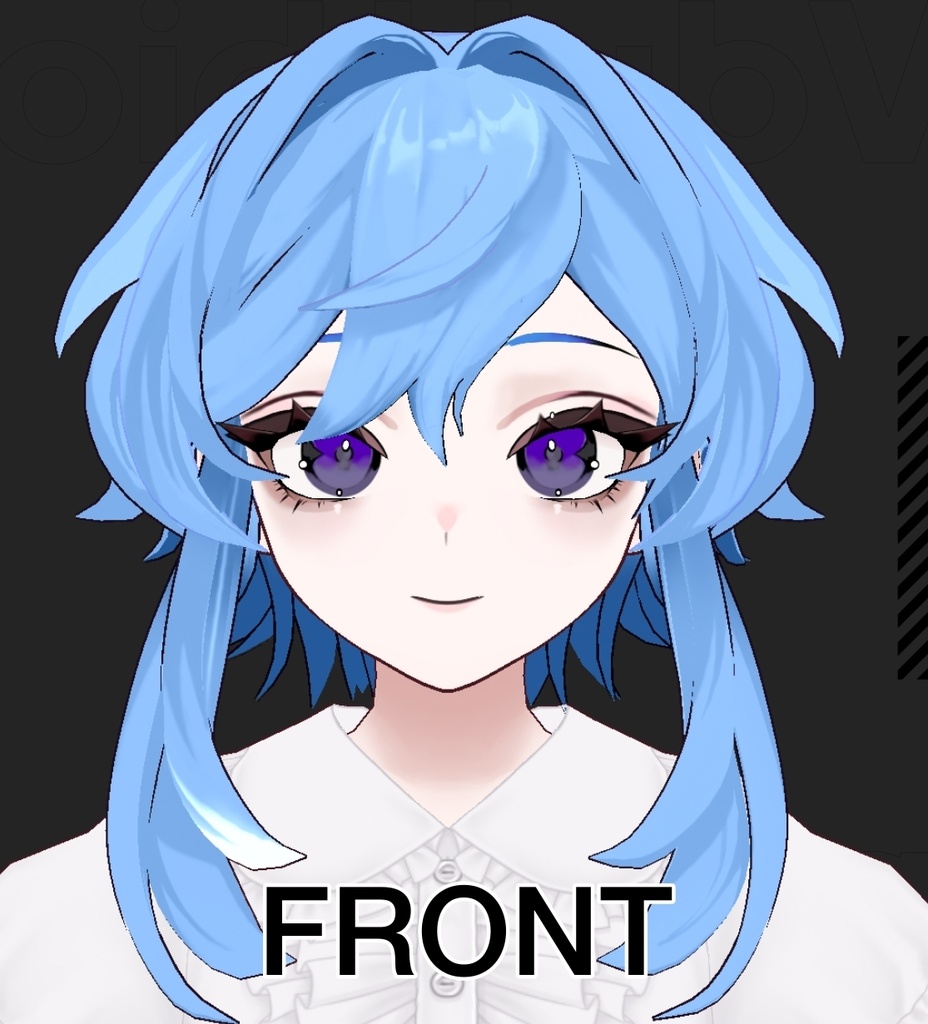 【 VRoid 】 Jelly Hair (Sky Blue)