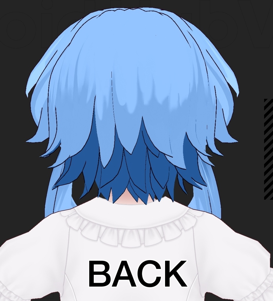 【 VRoid 】 Jelly Hair (Sky Blue)