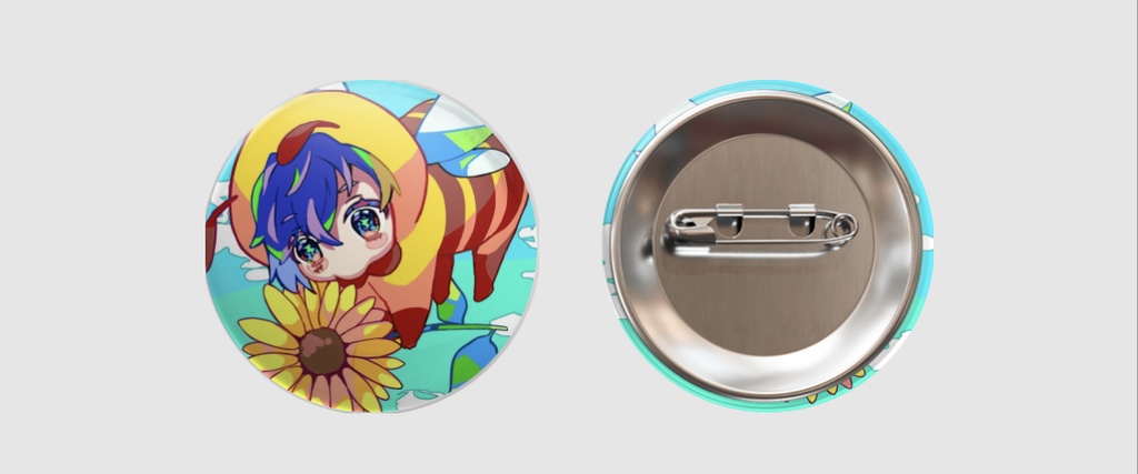 みつばち缶バッチ