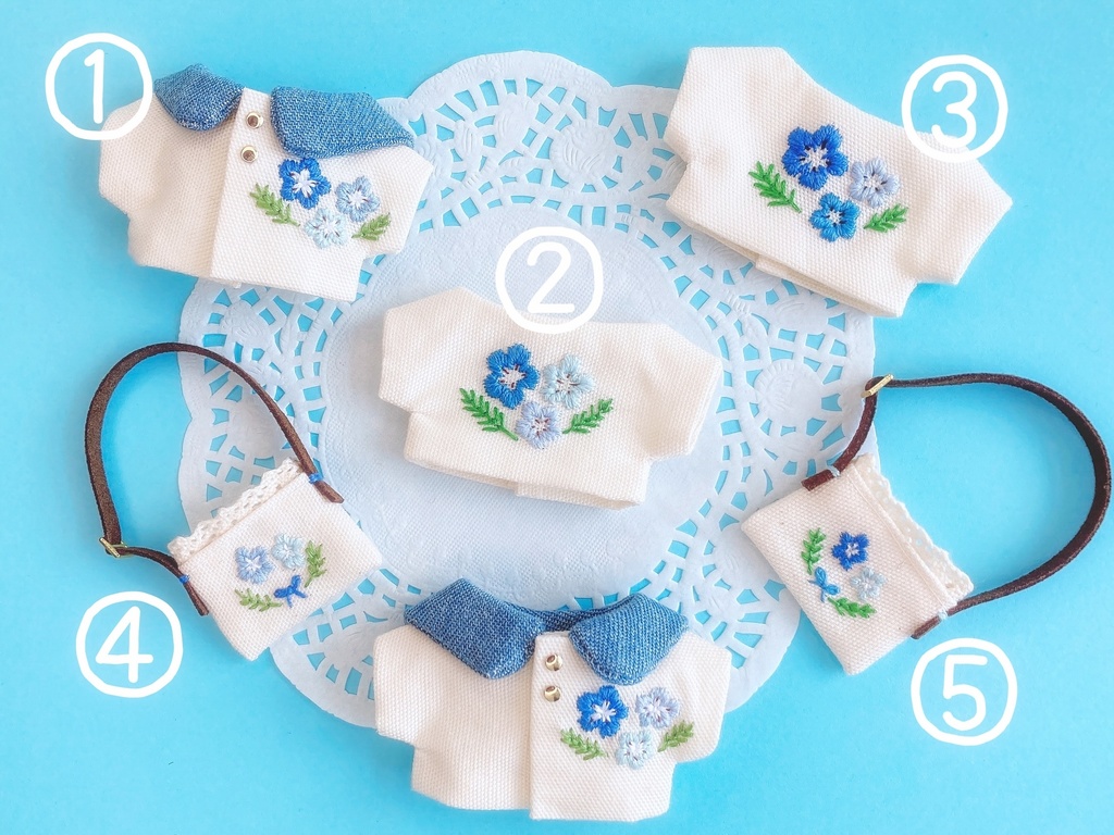 ネモフィラ刺繍