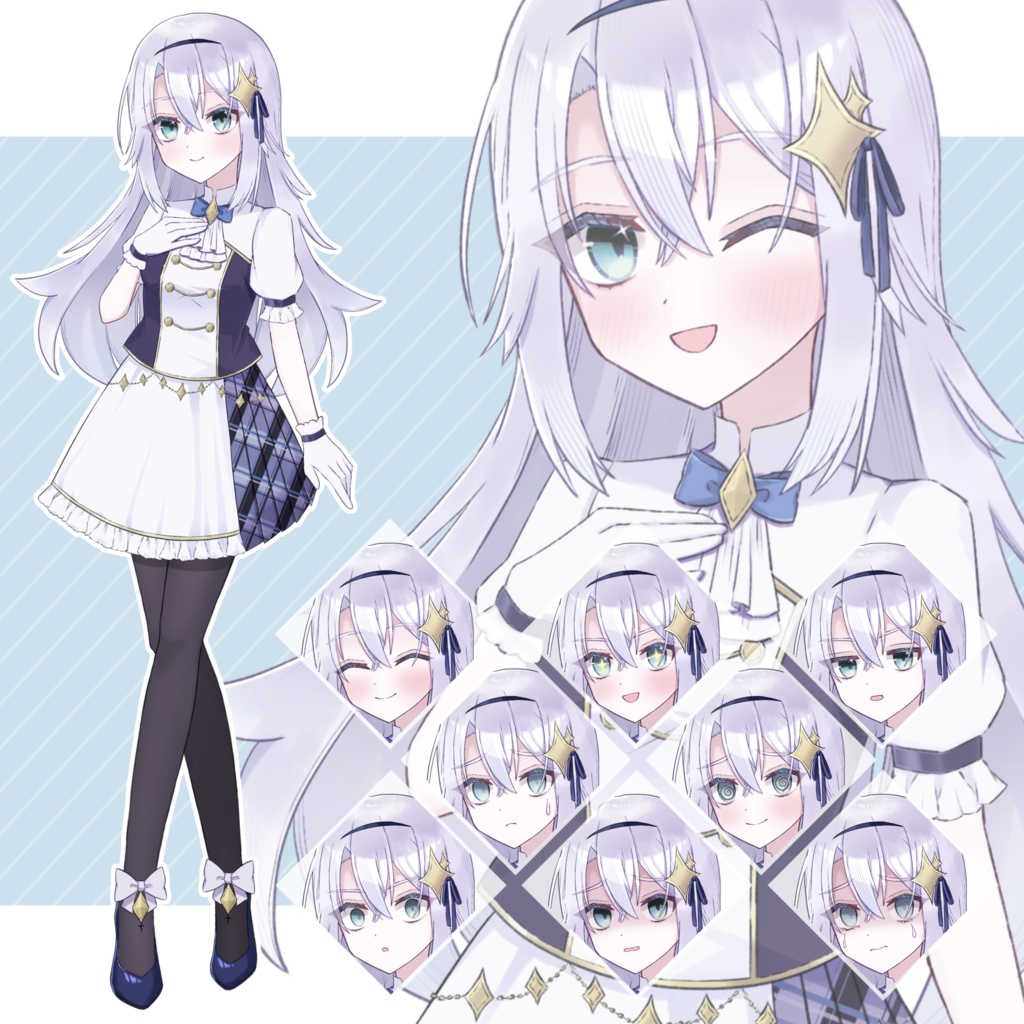 【立ち絵素材】キラキラアイドル【差分33枚】