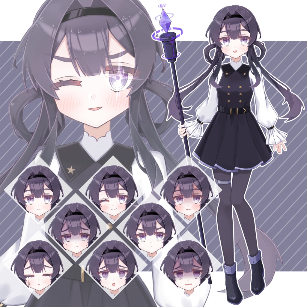 【立ち絵素材】闇の魔術師【差分50枚】