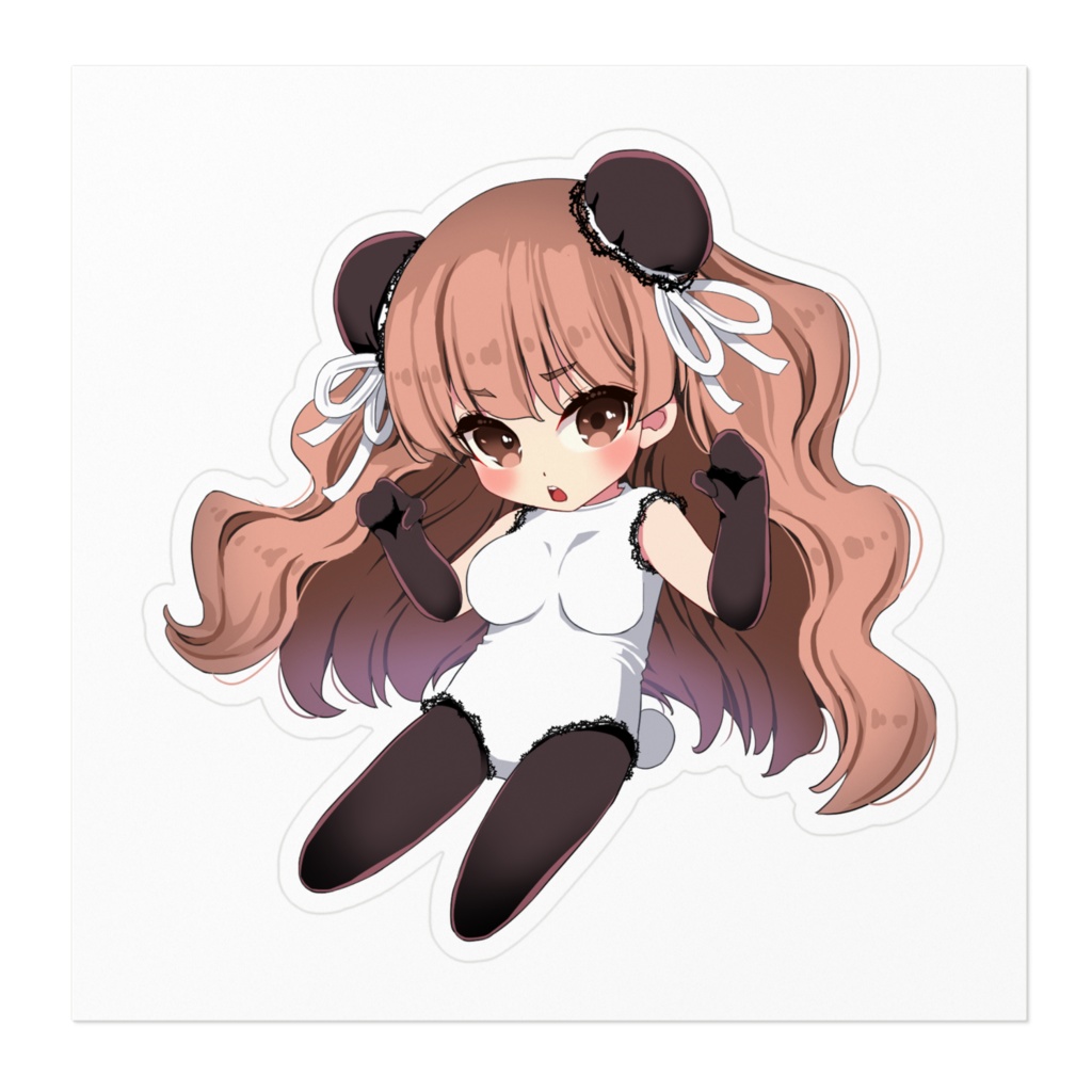 心のチンポジちゃん「ツリ目★無罪パンダ」ステッカー(ミニキャラver.)