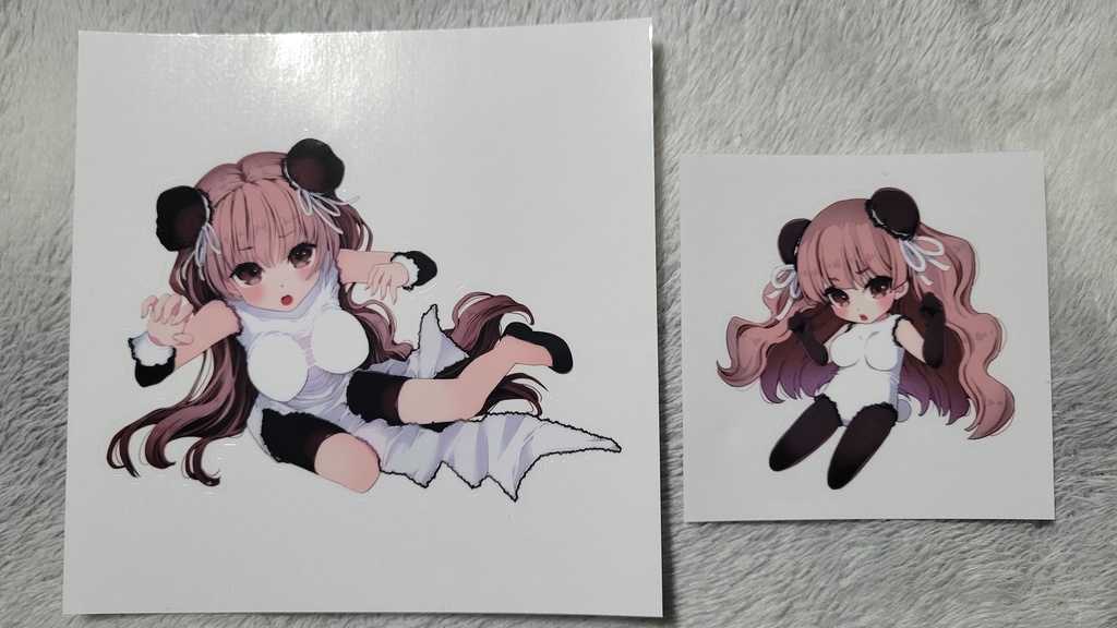心のチンポジちゃん「ツリ目★無罪パンダ」ステッカー(ミニキャラver.)
