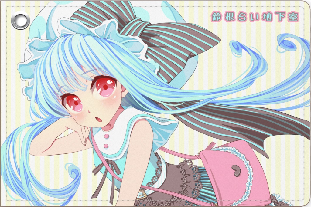 チョコミント色パスケース(twitter24,000&pixiv40,000フォロワー感謝絵)