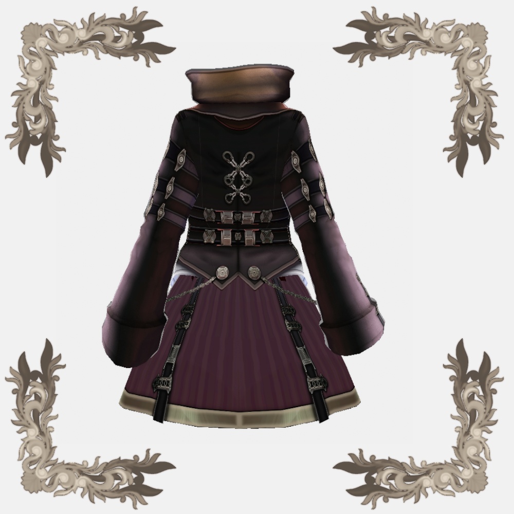 【Vroid用衣装テクスチャ】スチームパンクジャケットセット(スカートver)