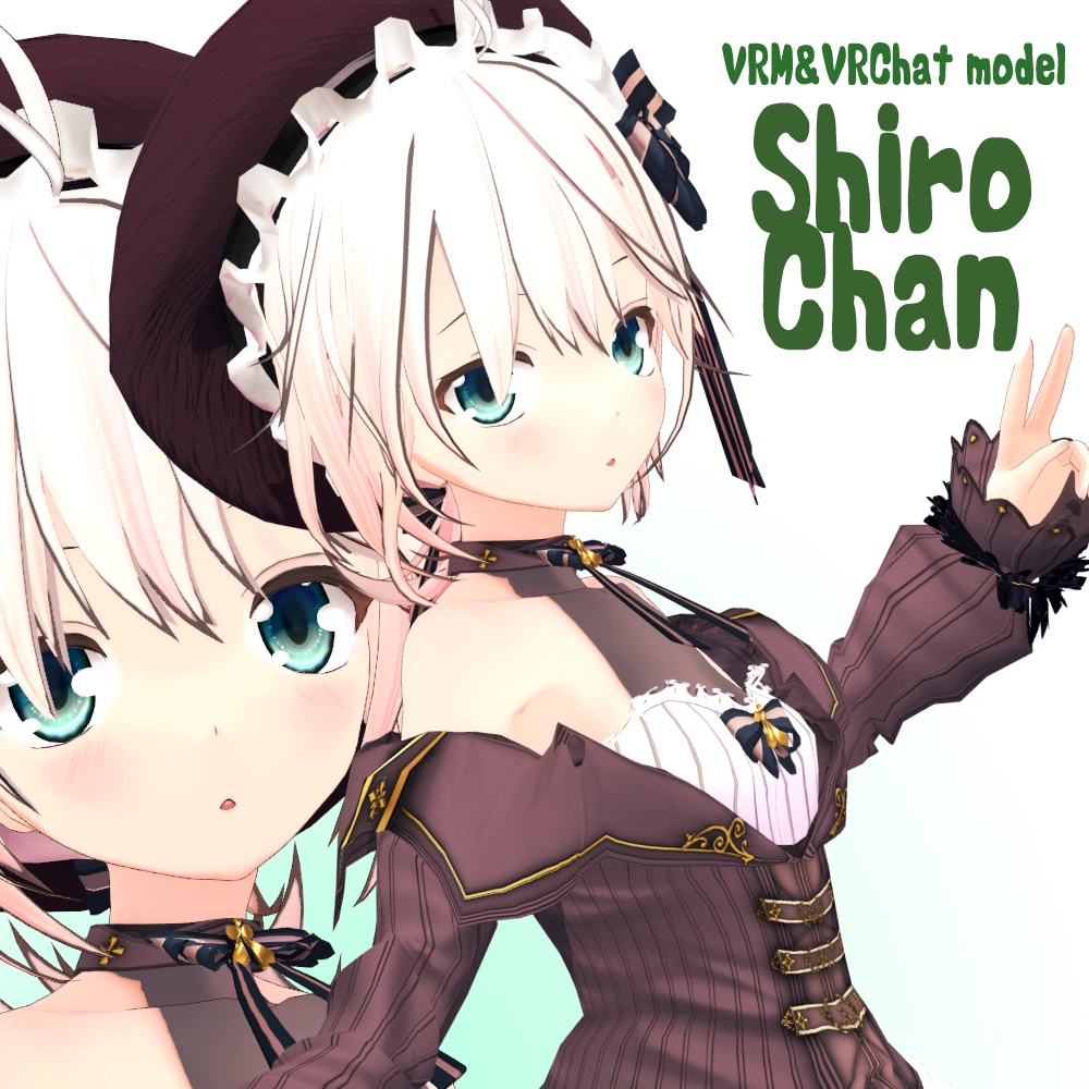 オリジナル3Dモデル：Shiro-Chan【パーフェクトシンクVRM/VRChat】