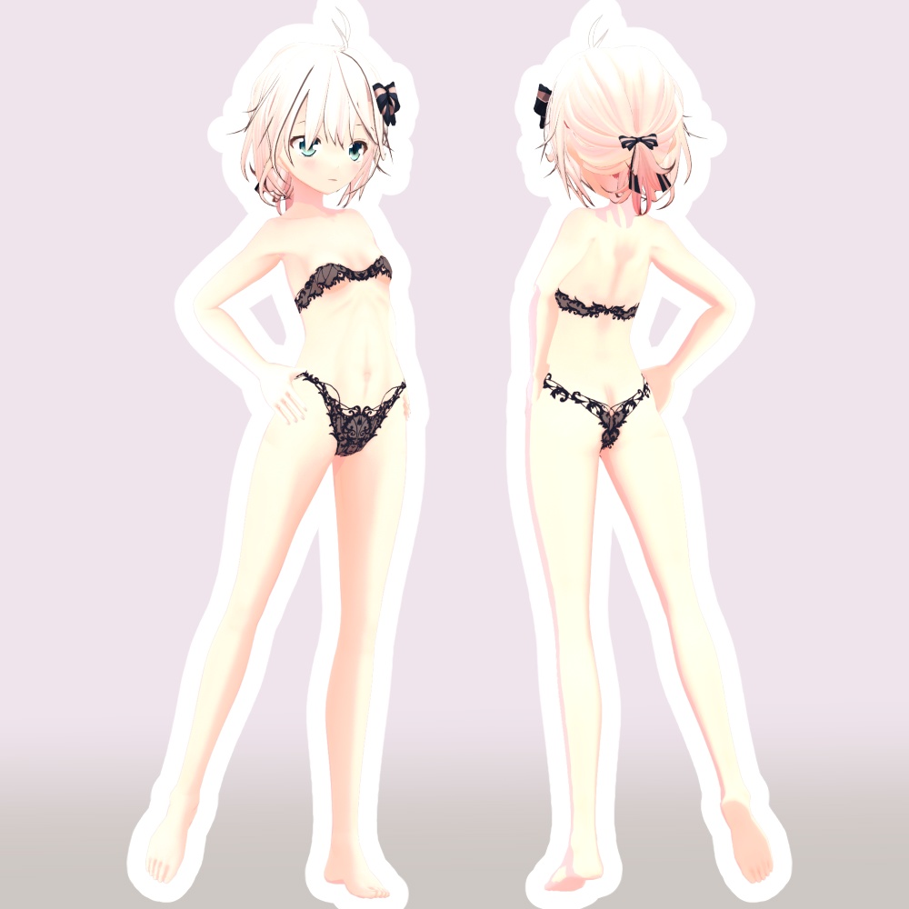 オリジナル3Dモデル:Shiro-Chan【パーフェクトシンクVRM/VRChat】