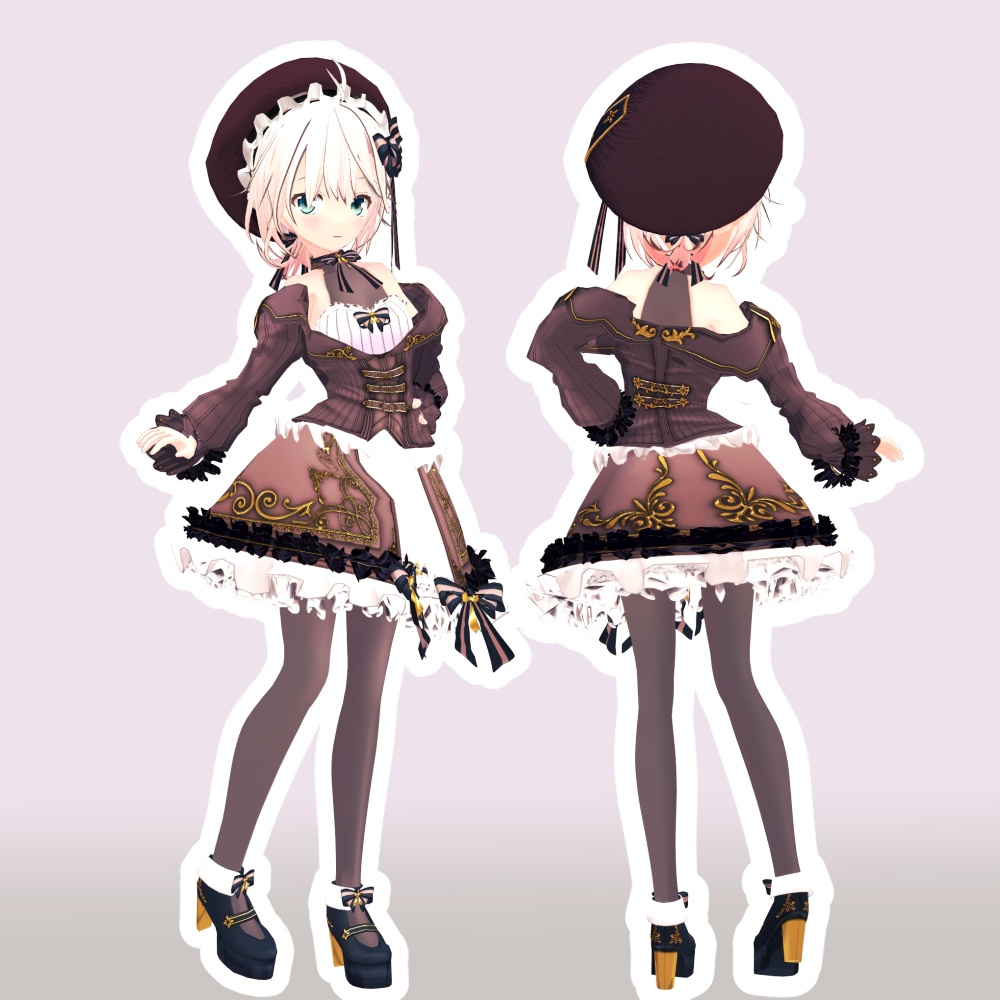 オリジナル3Dモデル:Shiro-Chan【パーフェクトシンクVRM/VRChat】