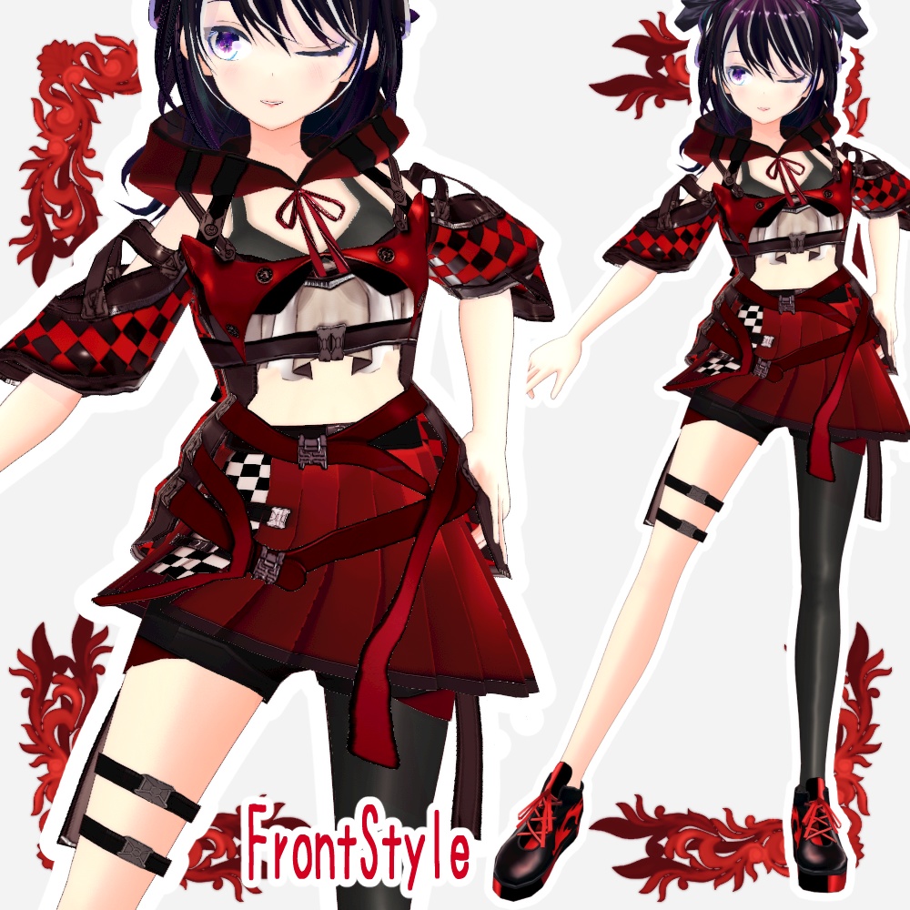 【Vroid用衣装テクスチャ】Usa-Techパーカーセット【4Colors set】