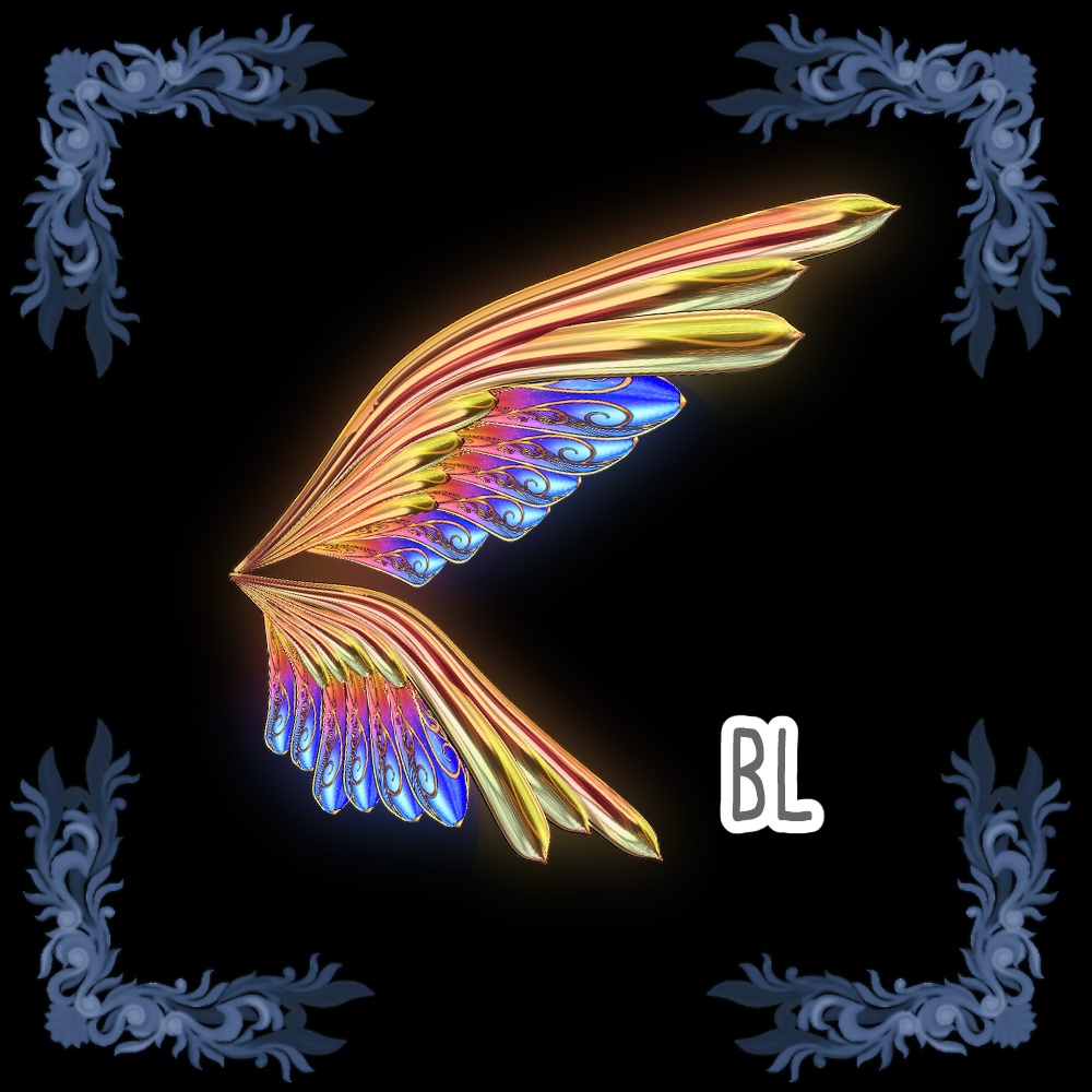 【VRoid用ヘアプリセット】オリエンタル女神の翼【3colors】