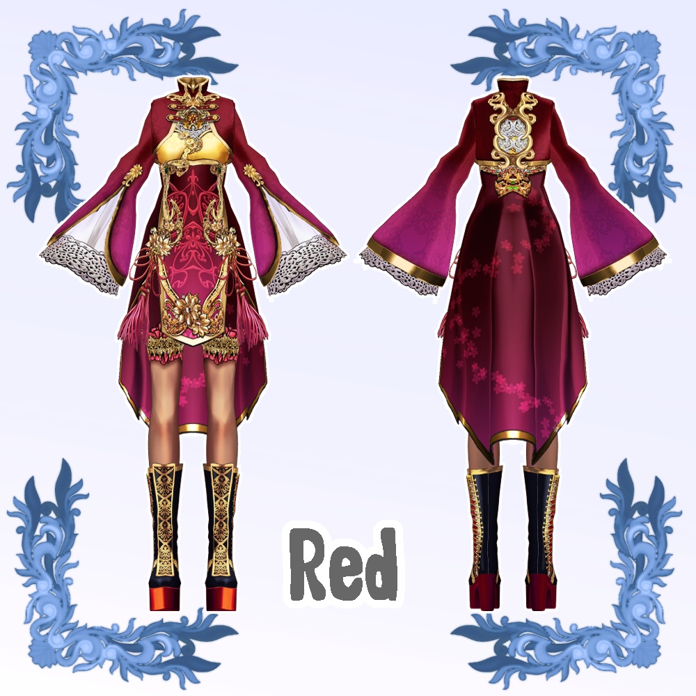 【Vroid用衣装】金華の魔女 GoldenFlowerWitch【3Colors】