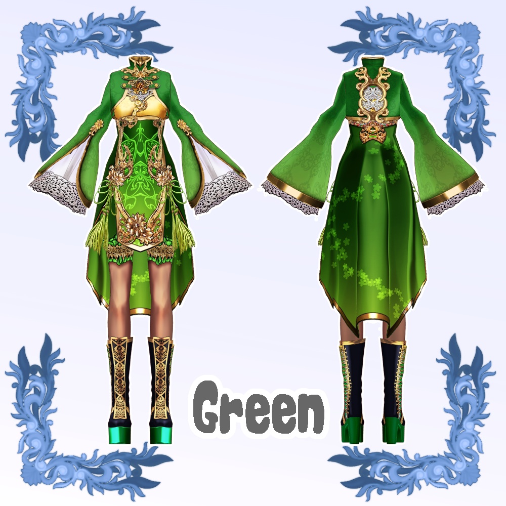 【Vroid用衣装】金華の魔女 GoldenFlowerWitch【3Colors】