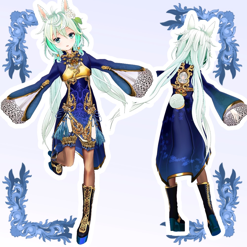 【Vroid用衣装】金華の魔女 GoldenFlowerWitch【3Colors】