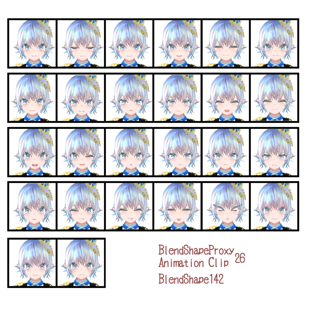 オリジナル3DモデルBlueMoon-Aura【VRChat/VRM】