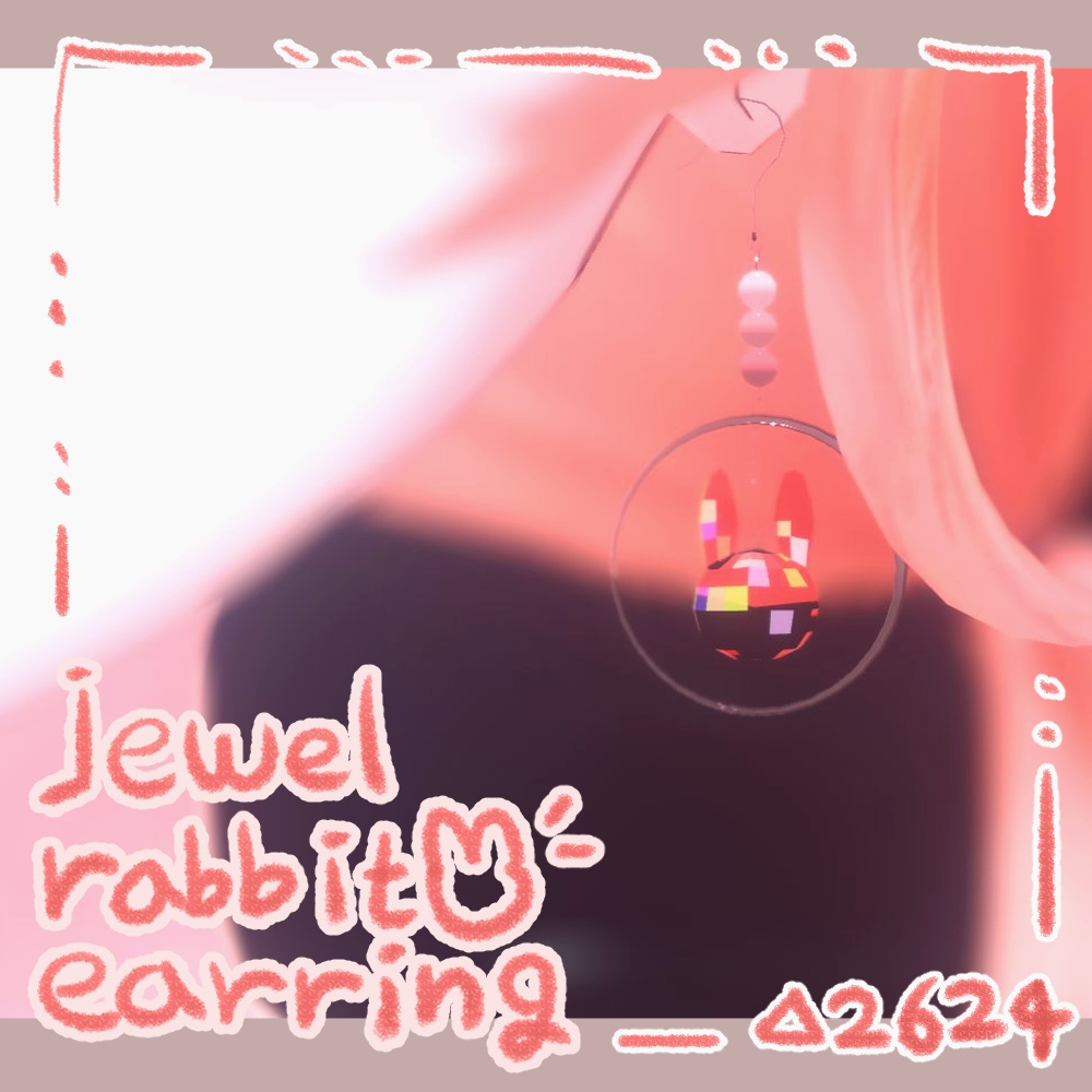 jewel rabbit earring