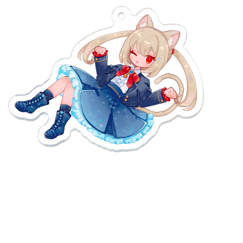 アクリルキーホルダー ウィンク猫ver
