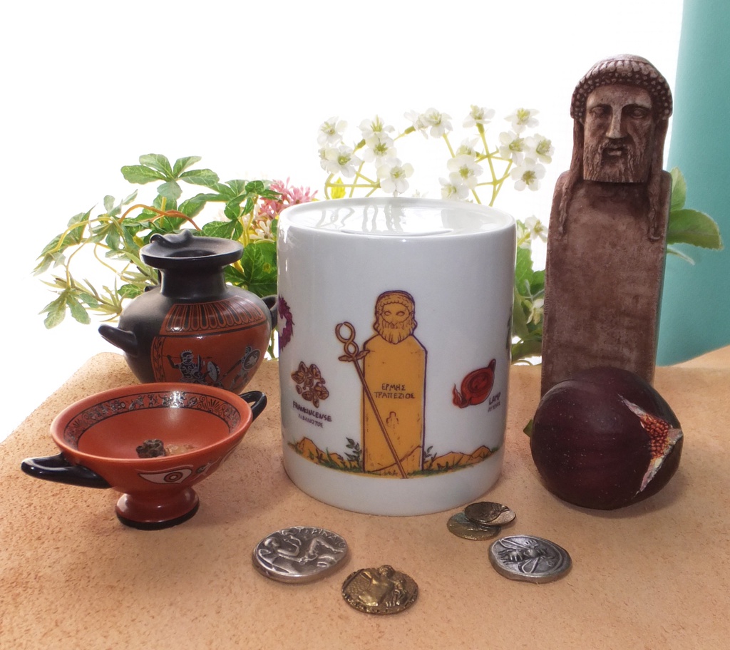 ヘルメス占い貯金箱~卓上に座すヘルメス~