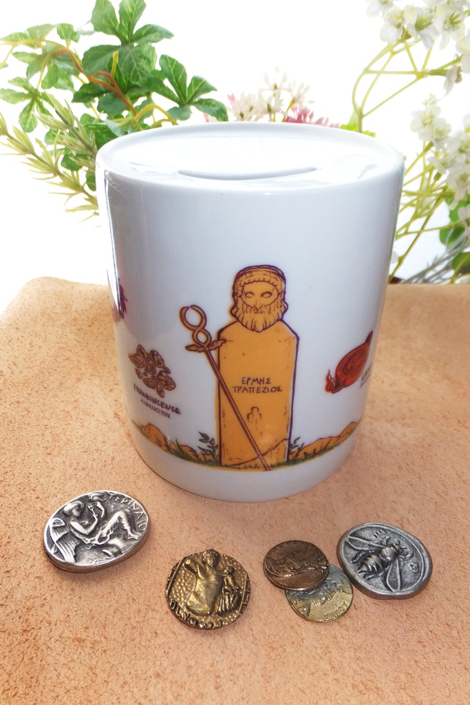 ヘルメス占い貯金箱~卓上に座すヘルメス~