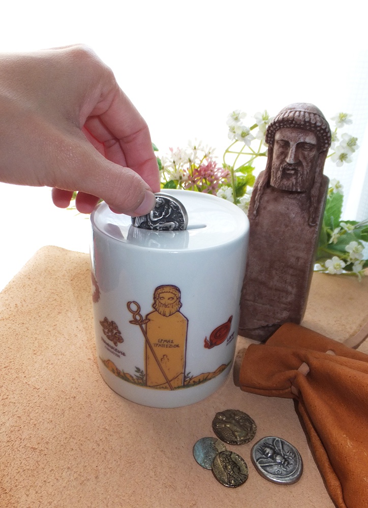 ヘルメス占い貯金箱~卓上に座すヘルメス~