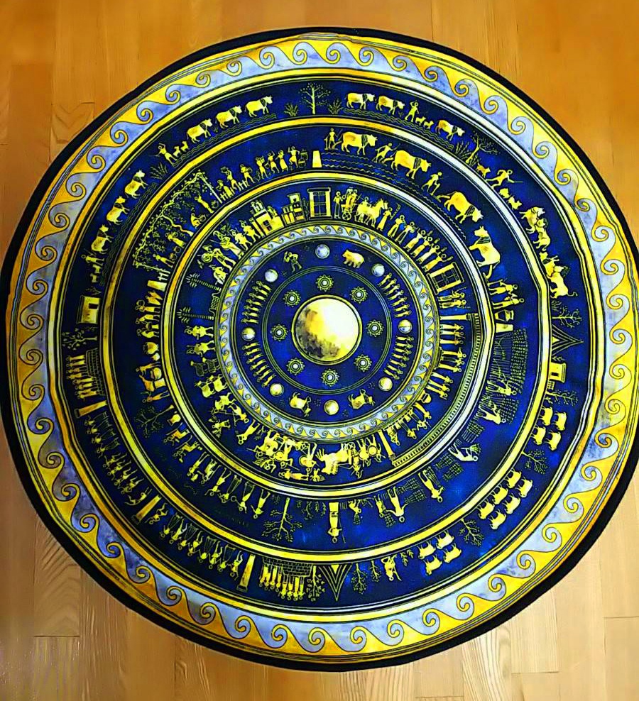 【好評発売中!】アキレウスの盾 ラウンドタオル #古代ギリシャナイト