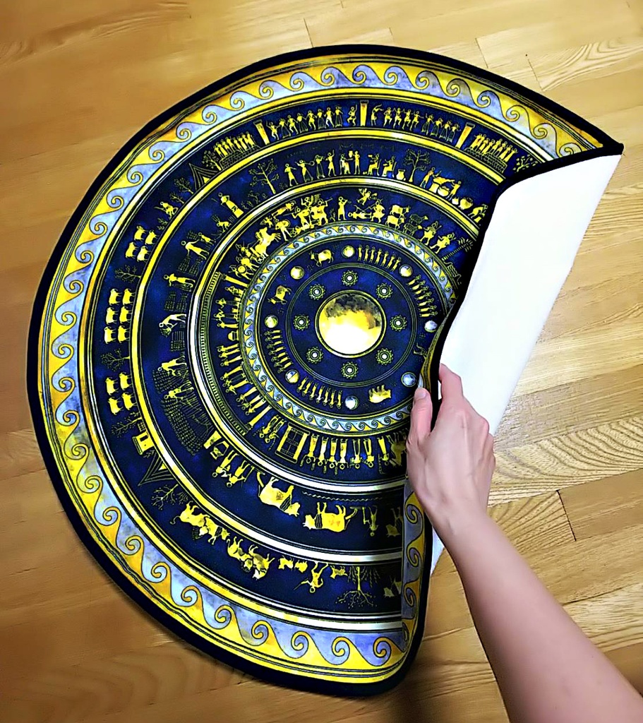 【好評発売中!】アキレウスの盾 ラウンドタオル #古代ギリシャナイト