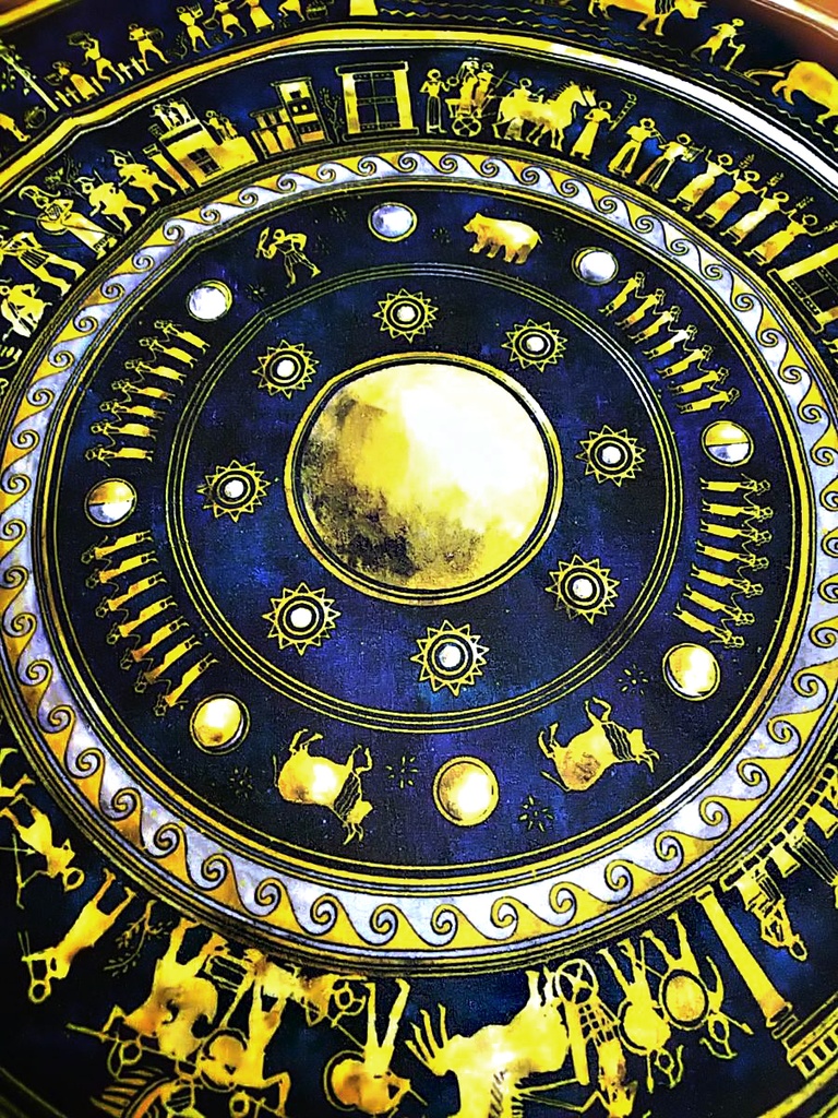 【好評発売中!】アキレウスの盾 ラウンドタオル #古代ギリシャナイト