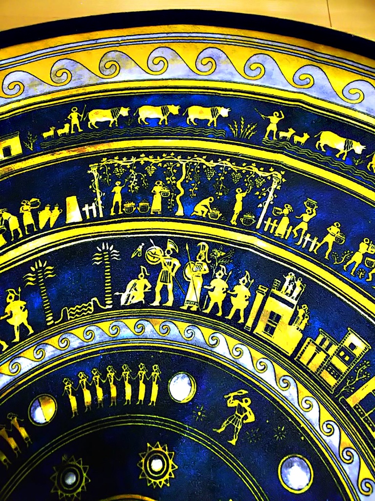 【好評発売中!】アキレウスの盾 ラウンドタオル #古代ギリシャナイト