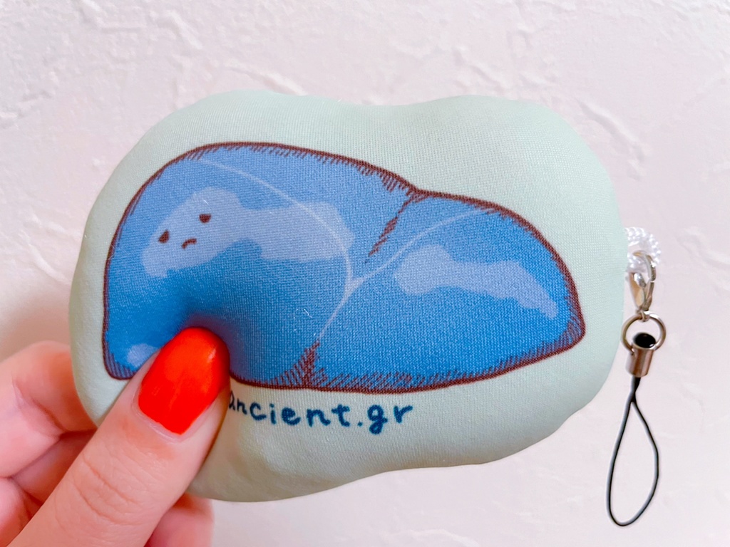 犠牲牛YES/NOまくら 肝臓占いストラップ付き ~古代ギリシャ吉凶占い~ #古代ギリシャナイト