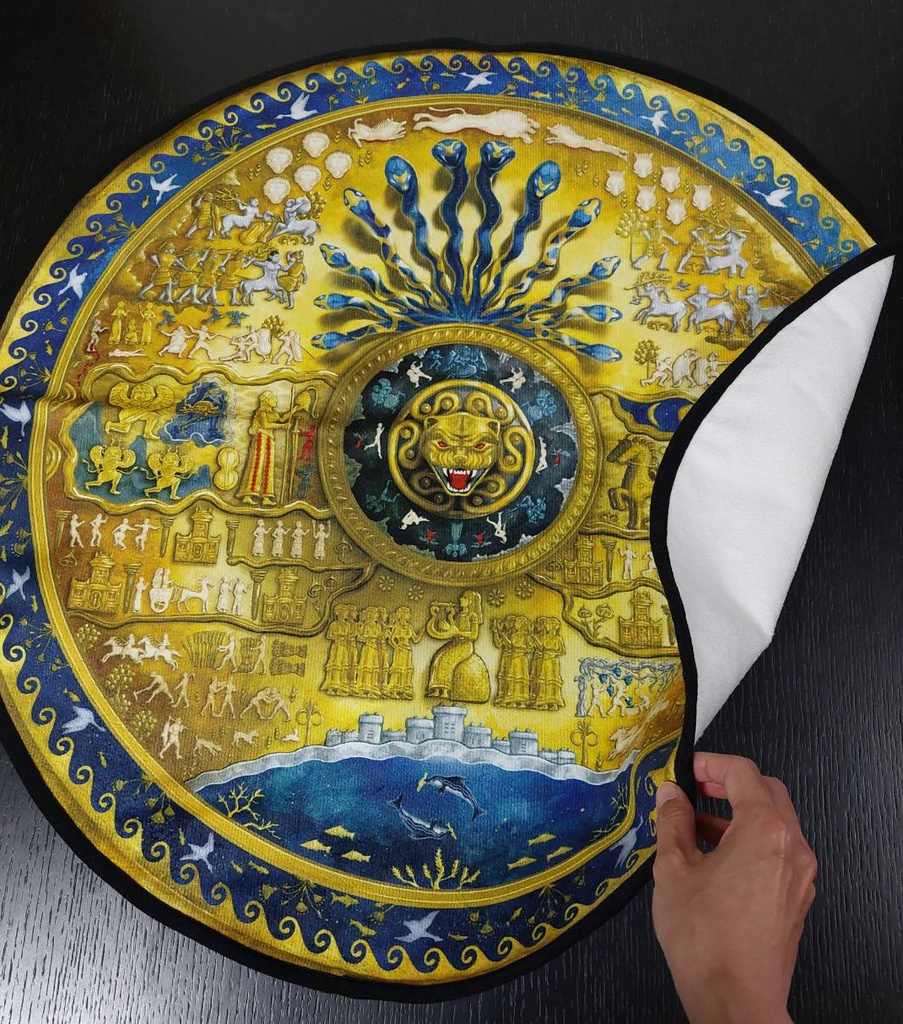 ヘラクレスの盾 ラウンドタオル #古代ギリシャナイト